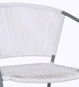 Outdoor Wicker Table and Chair Set in White & Grey Finish