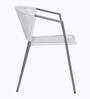 Outdoor Wicker Table and Chair Set in White & Grey Finish