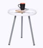 Outdoor Wicker Table and Chair Set in White & Grey Finish