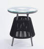 New Steel & Braided Rope Table And Chair Sets In Black Grey Finish
