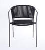 New Steel & Braided Rope Table And Chair Sets In Black Grey Finish