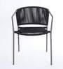 New Steel & Braided Rope Table And Chair Sets In Black Grey Finish