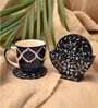 New Year Gift Hamper With 2025 Desk Calendar & Black Floral Coasters Set