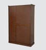 New York American 3 Door Wardrobe With Mirror & Drawer In Brown Finish