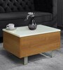 New York Coffee Table with Elevating Top & Storage in Dual Colour