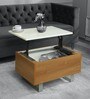 New York Coffee Table with Elevating Top & Storage in Dual Colour