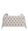 Newscala Fabric 1 Seater Sofa in Beige Colour