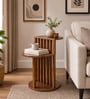 Newton Mango Wood End Table In Tubbaq Finish