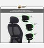 NewYork Breathable Mesh Ergonomic Chair in Black Colour with Headrest