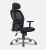 NewYork Breathable Mesh Ergonomic Chair in Black Colour with Headrest