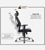 NewYork Breathable Mesh Ergonomic Chair in Black Colour with Headrest