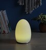 Nex-Gloss Cordless Multi-Color Glass Shade Table Lamp with White Base
