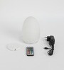 Nex-Gloss Cordless Multi-Color Glass Shade Table Lamp with White Base