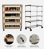 Nexa 4 Tier Shoe Rack With Wheels In Beige Finish