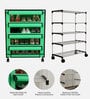 Nexa 4 Tier Shoe Rack With Wheels In Green Finish