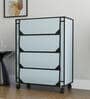 Nexa 4 Tier Shoe Rack With Wheels In Grey Finish