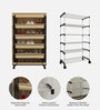 Nexa 5 Tier Shoe Rack With Wheels In Beige Finish