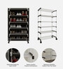 Nexa 5 Tier Shoe Rack With Wheels In Black Finish