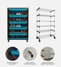 Nexa 5 Tier Shoe Rack With Wheels In Blue & Black Finish