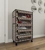 Nexa 5 Tier Shoe Rack With Wheels In Floral Print Finish
