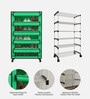 Nexa 5 Tier Shoe Rack With Wheels In Green Finish