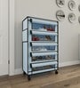 Nexa 5 Tier Shoe Rack With Wheels In Grey Finish
