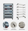 Nexa 5 Tier Shoe Rack With Wheels In Grey Finish