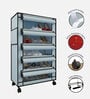 Nexa 5 Tier Shoe Rack With Wheels In Grey Finish