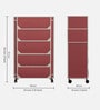 Nexa 5 Tier Shoe Rack With Wheels In Maroon Finish