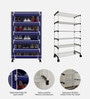 Nexa 5 Tier Shoe Rack With Wheels In Navy Blue Finish