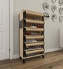 Nexa 6 Tier Shoe Rack With Wheels In Beige Finish