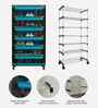 Nexa 6 Tier Shoe Rack With Wheels In Blue & Black Finish