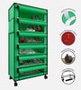 Nexa 6 Tier Shoe Rack With Wheels In Green Finish