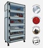Nexa 6 Tier Shoe Rack With Wheels In Grey Finish