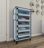 Nexa 6 Tier Shoe Rack With Wheels In Grey Finish