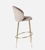 Nexses Velvet Bar Chair In Beige Colour