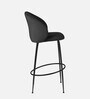 Nexses Velvet Bar Chair In Black Colour