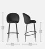 Nexses Velvet Bar Chair In Black Colour