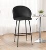 Nexses Velvet Bar Chair In Black Colour