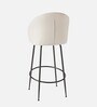 Nexses Velvet Bar Chair In Off White Colour
