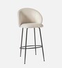 Nexses Velvet Bar Chair In Off White Colour