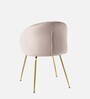 Nexses Velvet Dining Chair In Beige Colour
