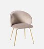 Nexses Velvet Dining Chair In Beige Colour