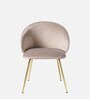Nexses Velvet Dining Chair In Beige Colour