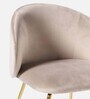 Nexses Velvet Dining Chair In Beige Colour