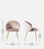 Nexses Velvet Dining Chair In Beige Colour