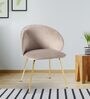 Nexses Velvet Dining Chair In Beige Colour