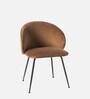 Nexses Velvet Dining Chair In Brown Colour