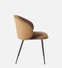 Nexses Velvet Dining Chair In Brown Colour