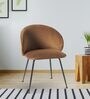 Nexses Velvet Dining Chair In Brown Colour